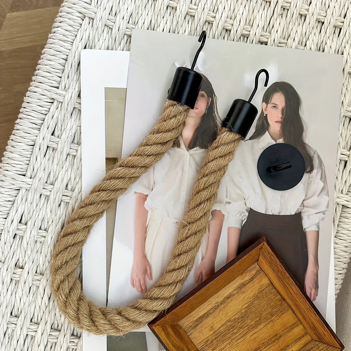 Retro Rope Paper Towel & Toilet Roll Holder