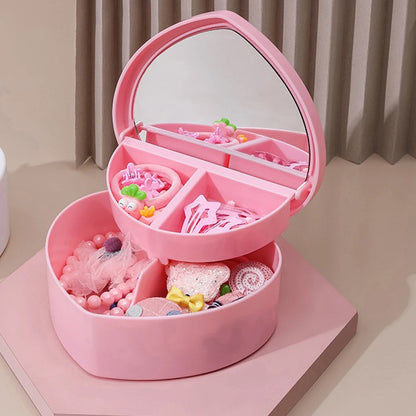 Hair Accessories Storage Box with Mirror
