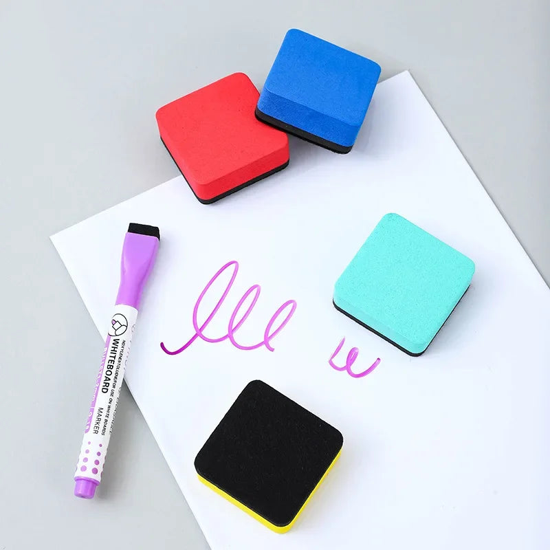 Mini Magnetic Dry Erase Board Erasers for Home, Office & Classroom