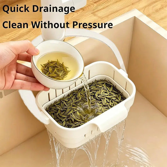 Foldable Sink Drain Basket Organizer