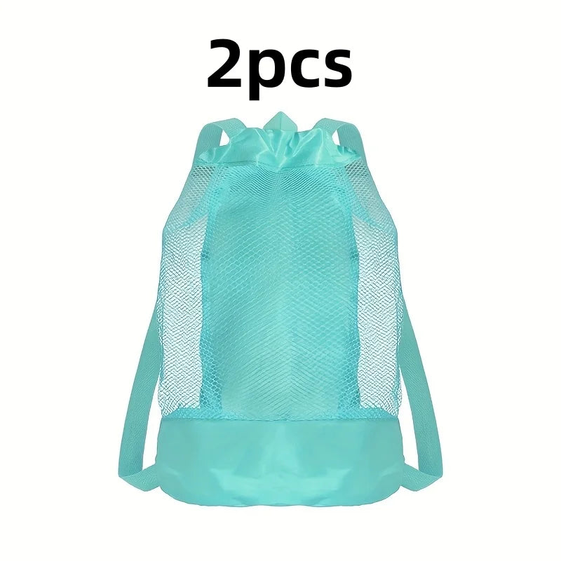 Large Capacity Mesh Beach Storage Backpack