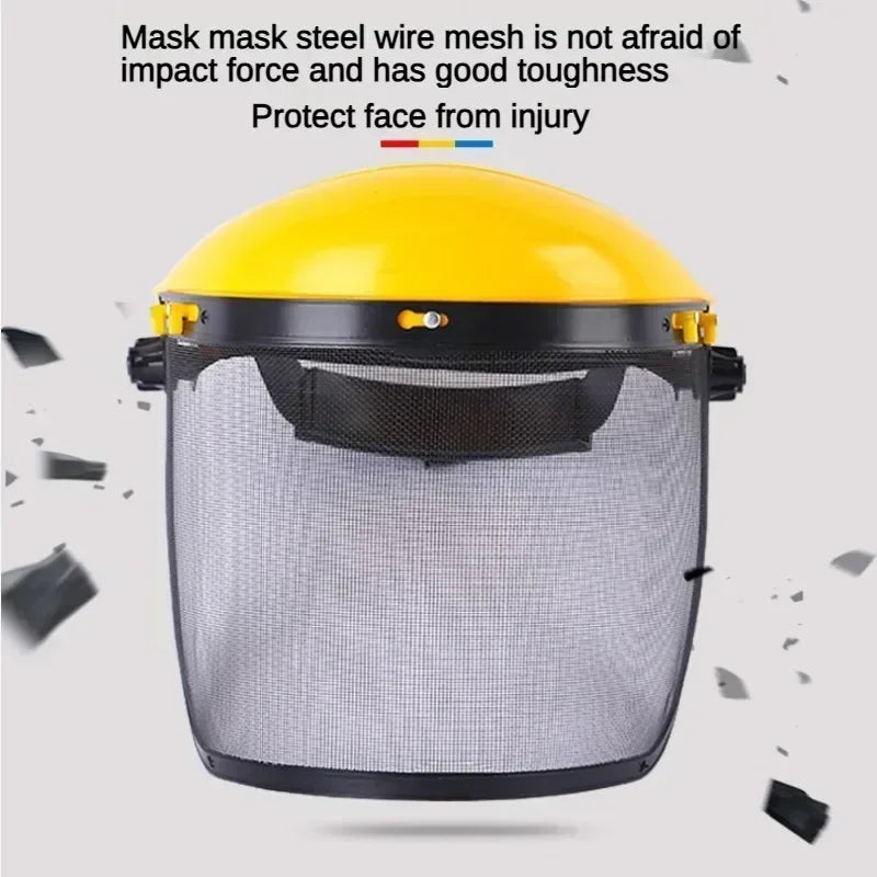 Garden Safety Helmet with Mesh Face Shield