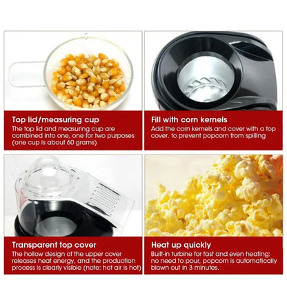 220V Compact Automatic Oil-free Home Popcorn Machine