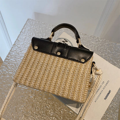 Straw Crossbody Beach Handbag