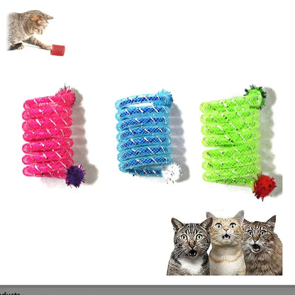 Colorful Spring Interactive Cat Toy