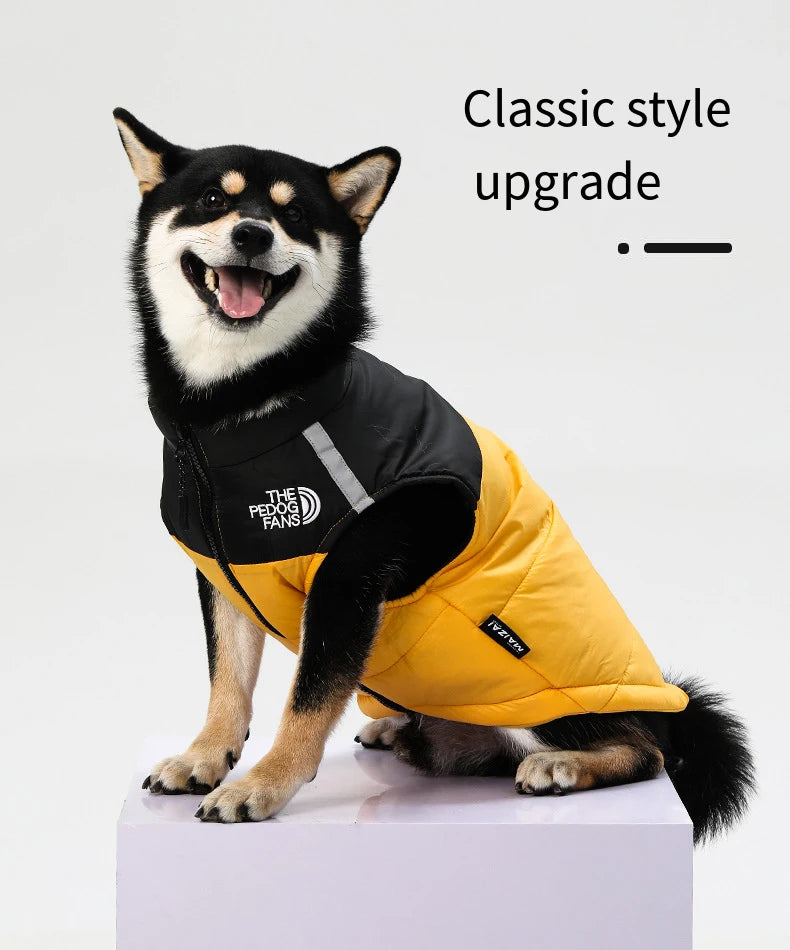 Waterproof Insulated Dog Jacket with Harness – Winter Pet Coat