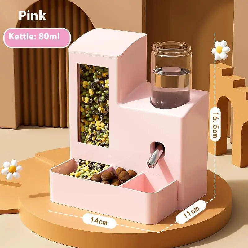 2-in-1 Automatic Hamster Feeder & Water Dispenser