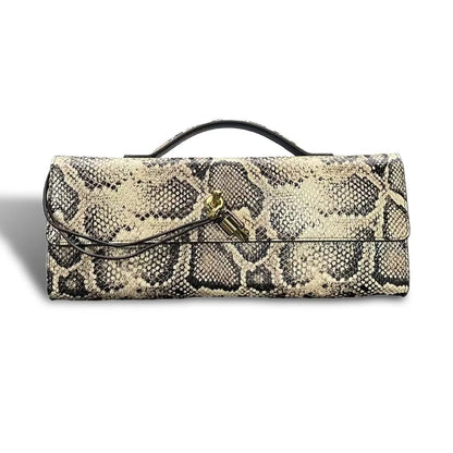 Luxury Snakeskin Top Handle Shoulder Bag