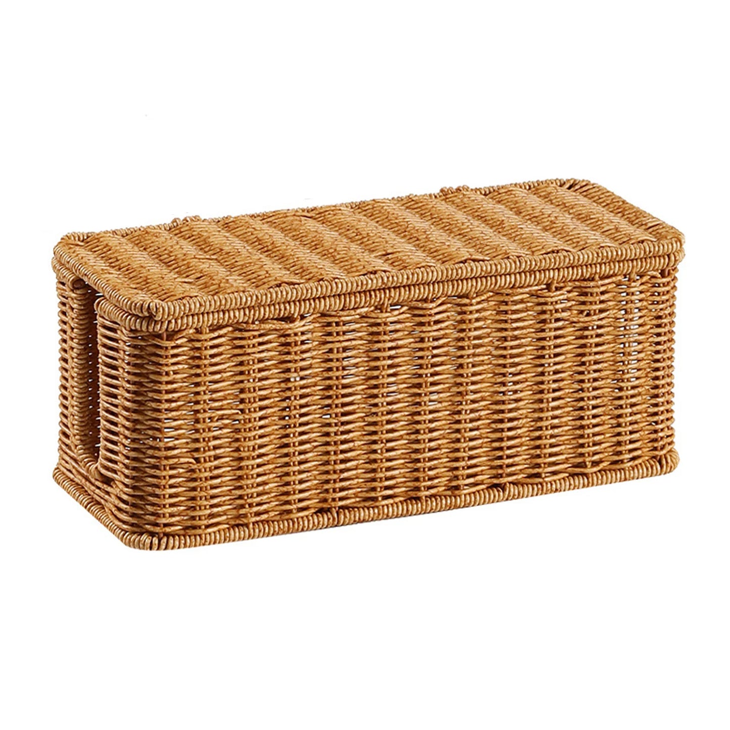 Hand-Woven Cable Storage Box Organizer