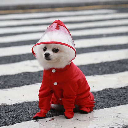Full Body Dog Raincoat – Waterproof Hooded Pet Rain Jacket