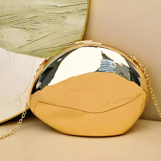 Luxury Metallic Shell Clutch Bag