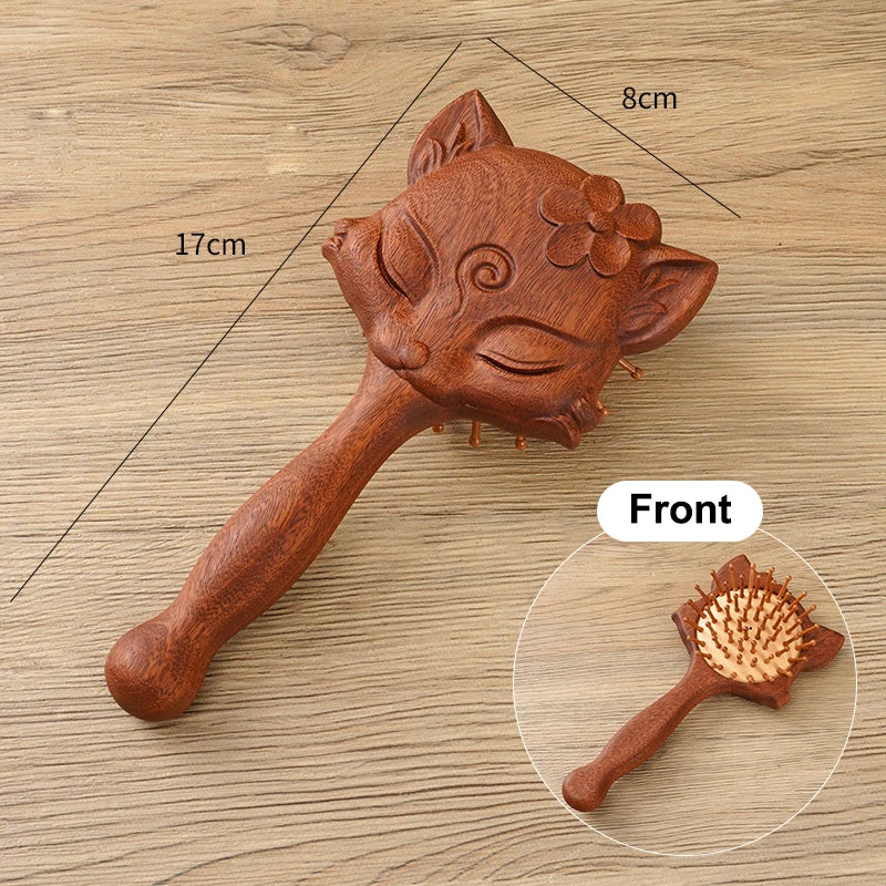 Animal Shape Sandalwood Massage Hair Comb
