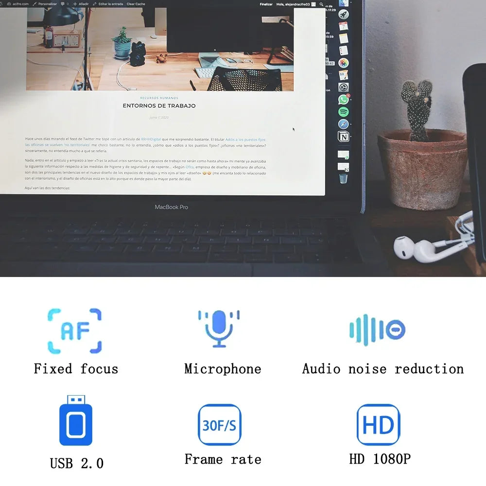 1080P USB Webcam with Microphone