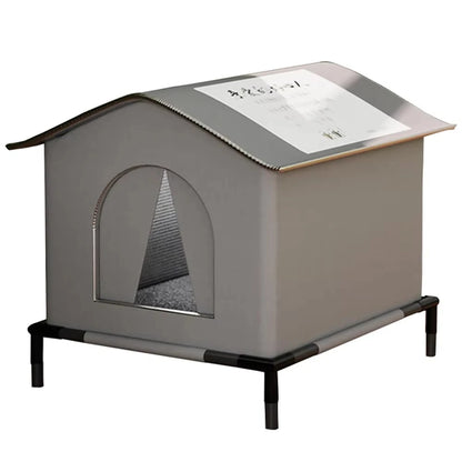 Waterproof Outdoor Cat House with Mat