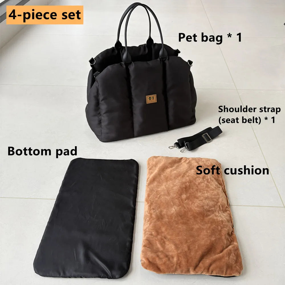 Soft Non-Slip Dog & Cat Car Seat Carrier Bed