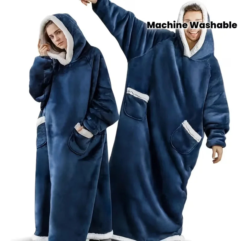Oversized Flannel Blanket Hoodie