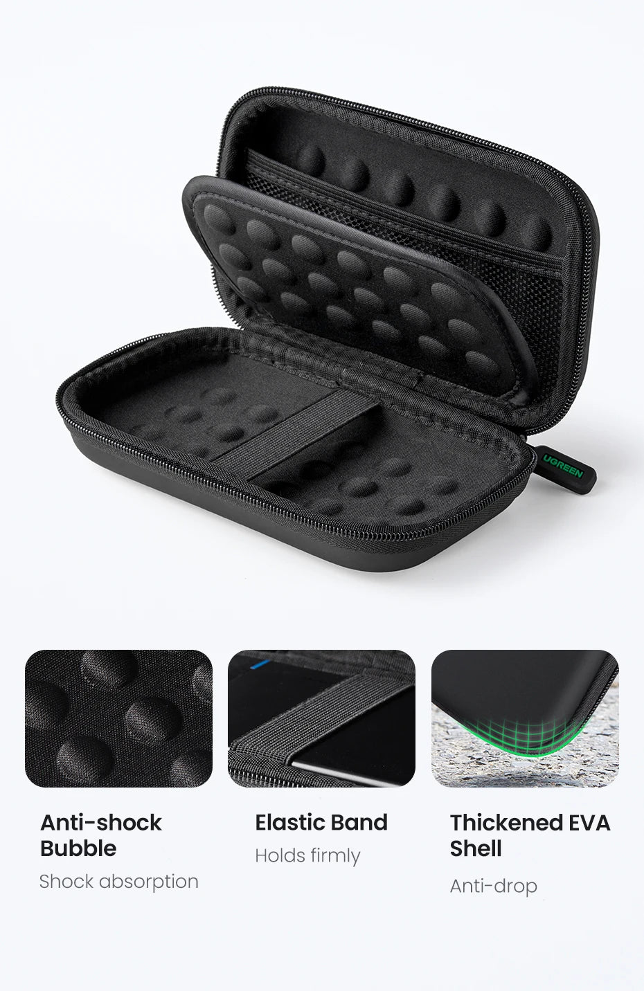 Portable Protective Case for 2.5” HDD, SSD & Accessories