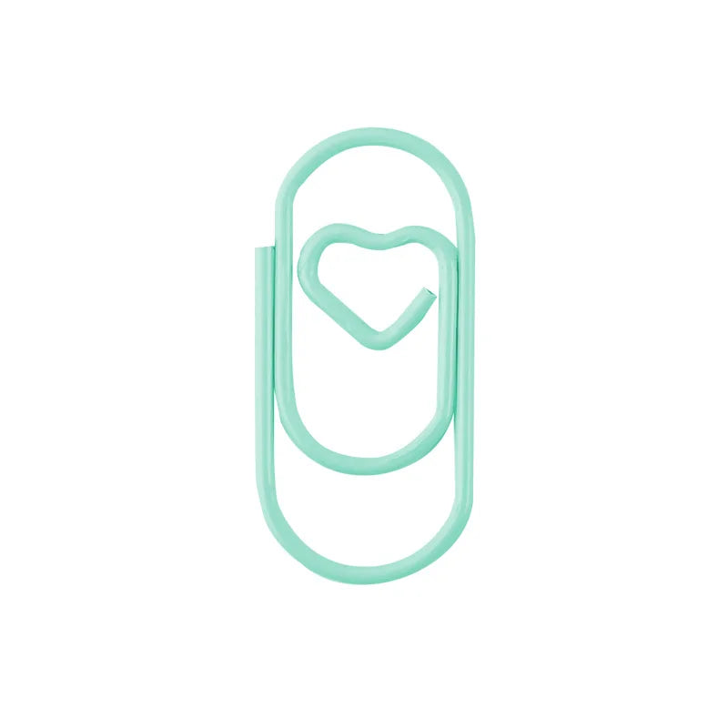 Macaron Heart Paper Clips Set