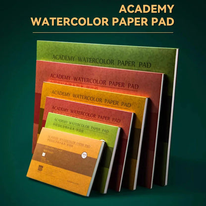 Premium 200gsm & 300gsm Watercolor Paper Pad with Four-Sided Glue Binding