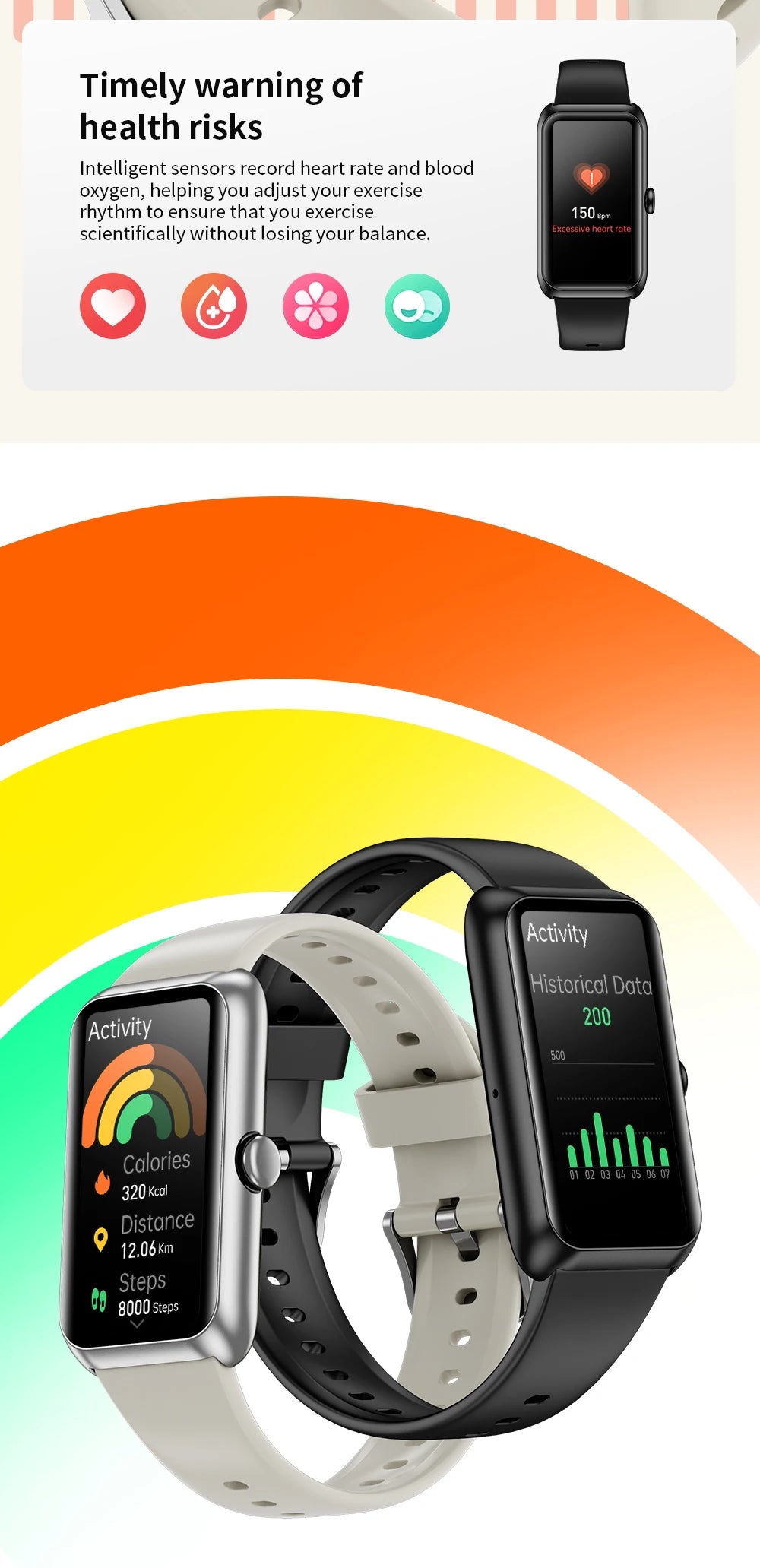 Bluetooth Health & Sports Smartwatch with Custom Dial