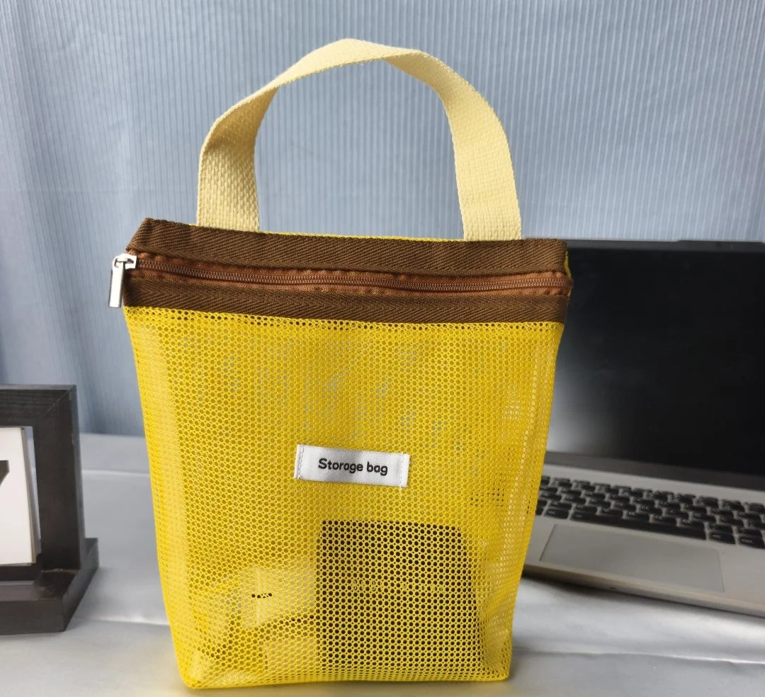 Vibrant Mesh Beach Tote Bag