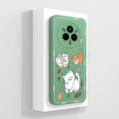 Cute Floral Silicone Case for Realme 14 Pro Series