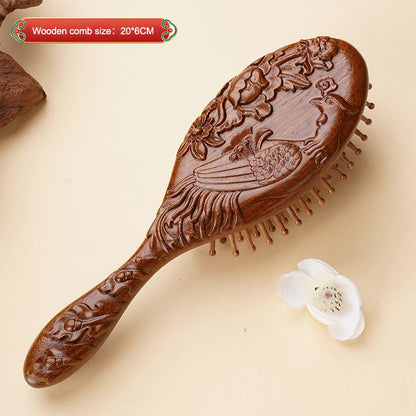 Animal Shape Sandalwood Massage Hair Comb
