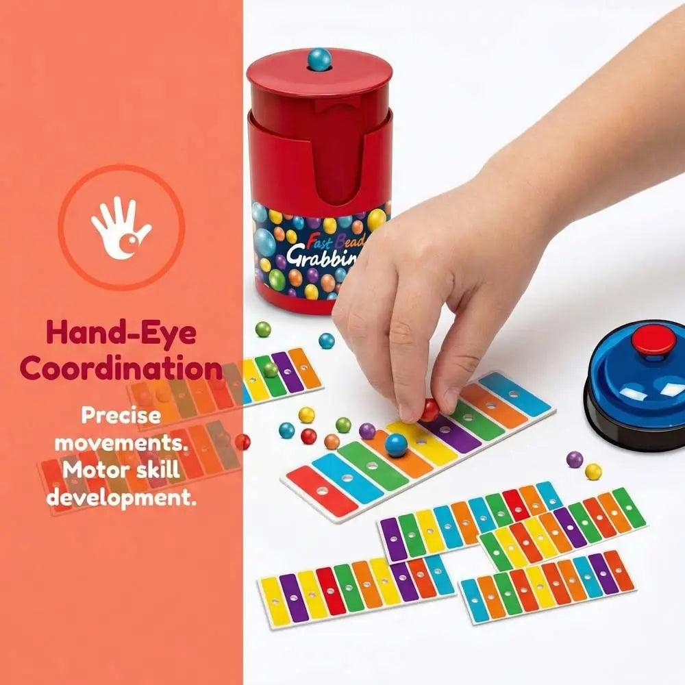 Fast Bead Grabbing Board Game with Bell