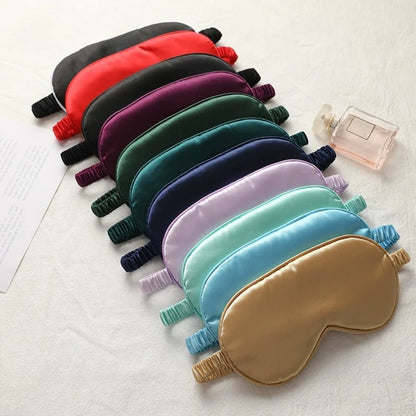 Imitation Silk Sleep Eye Mask, Light-Blocking Soft Eyeshade