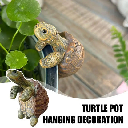 Resin Turtle Plant Pot Hanger Ornament