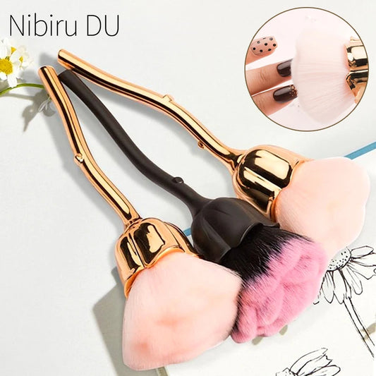 Rose-Shaped Nail Dust Cleaning Brush