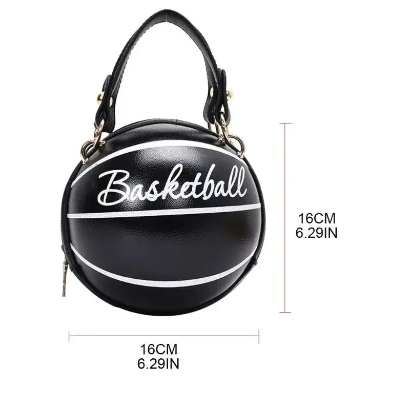 Basketball Round Crossbody Shoulder Bag