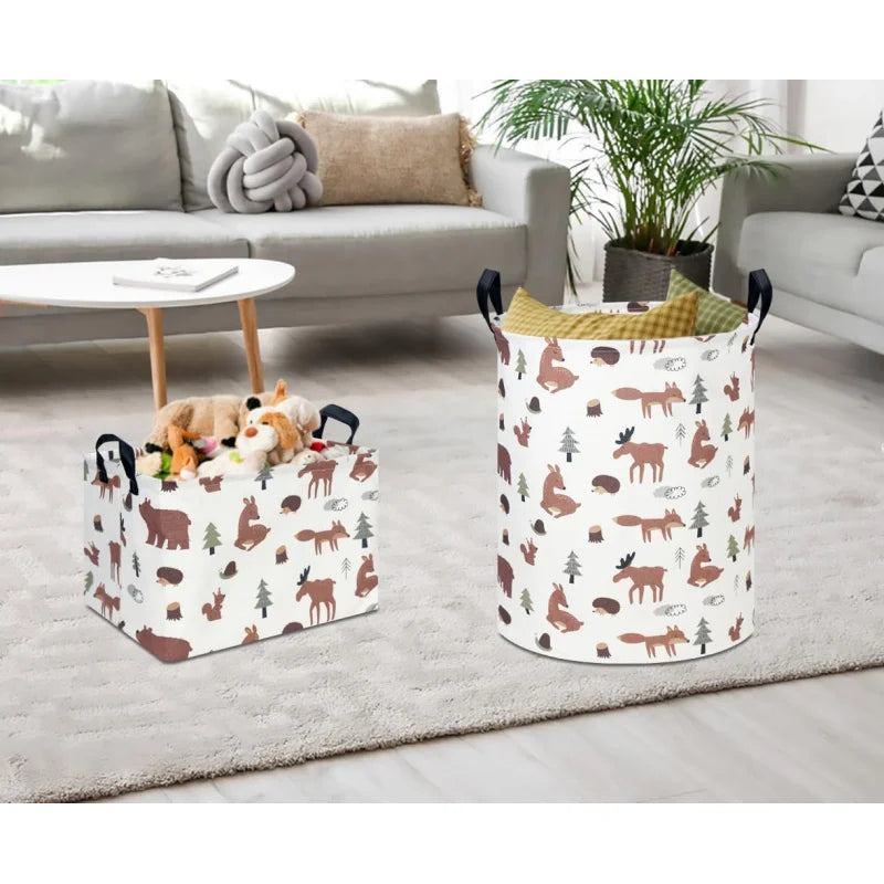 Foldable Fabric Storage Container with Handle