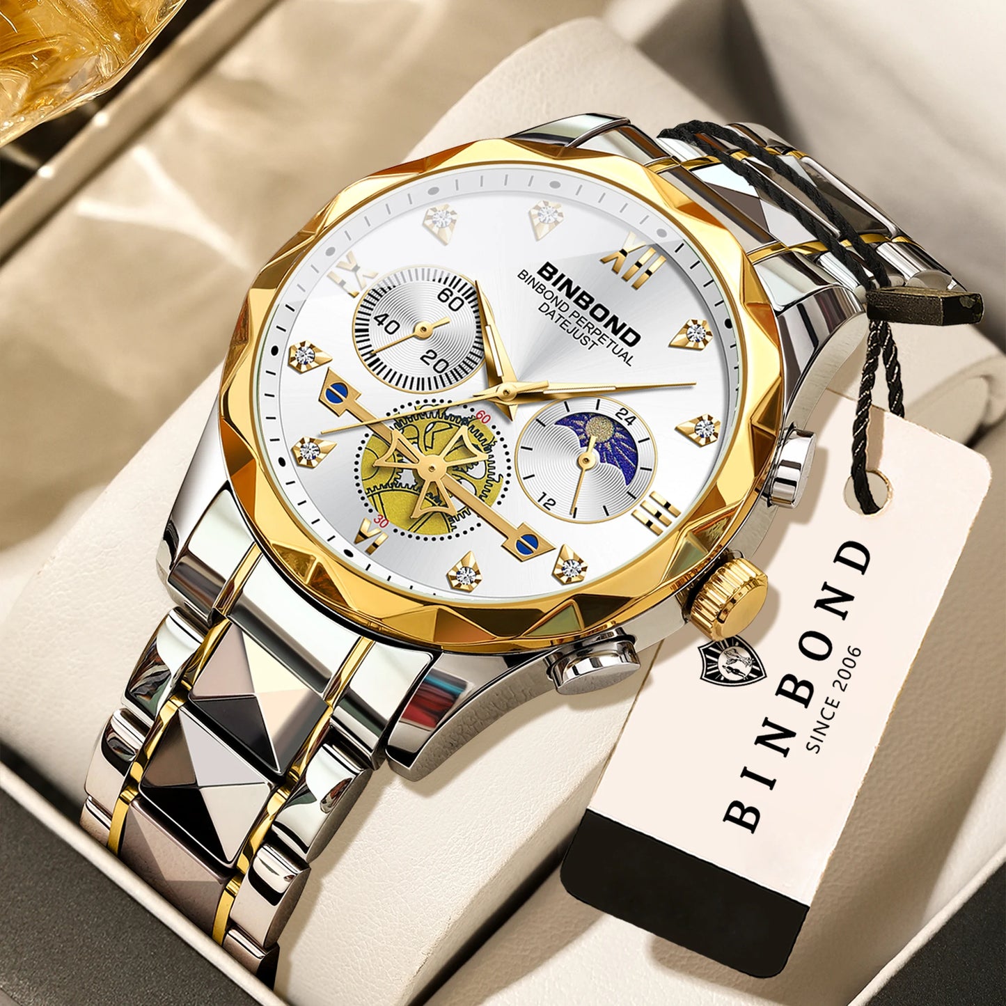 Men's Quartz Chronograph Stainless Steel Watch
