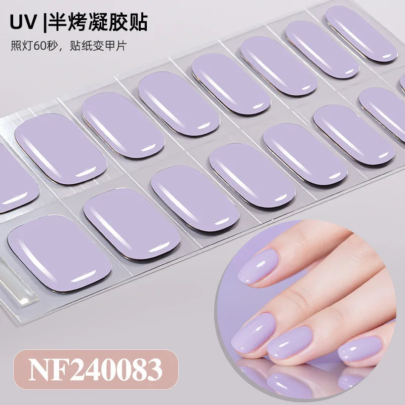 Semi-Cured Snowflake Gel Nail Stickers
