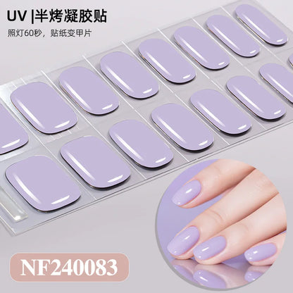Semi-Cured Snowflake Gel Nail Stickers
