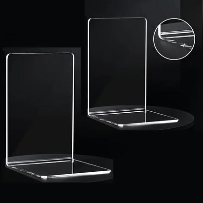 Clear Acrylic Bookends Set