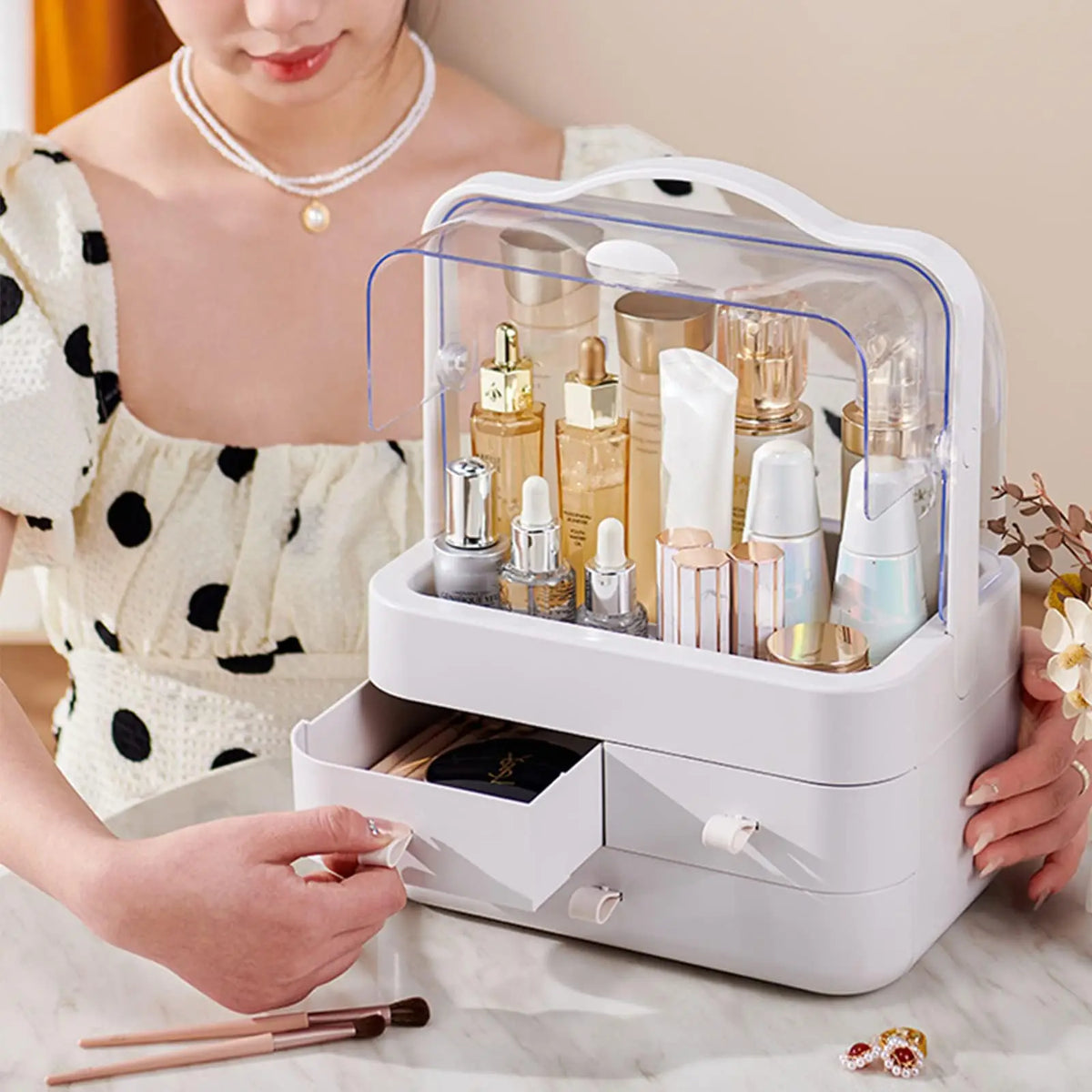 Large Cosmetic Organizer with Drawers