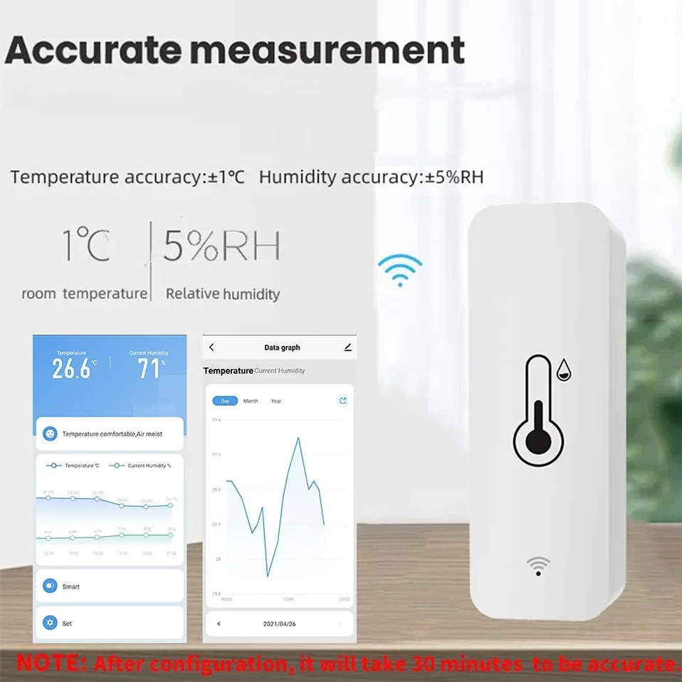 Smart WiFi Temperature & Humidity Sensor