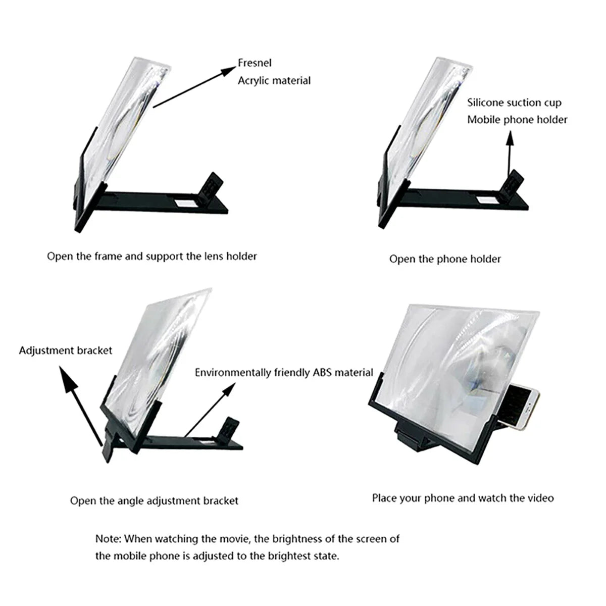 Phone Screen Magnifier Stand