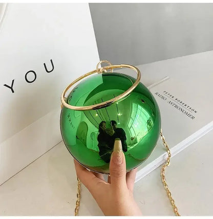Metallic Sphere Evening Clutch Bag