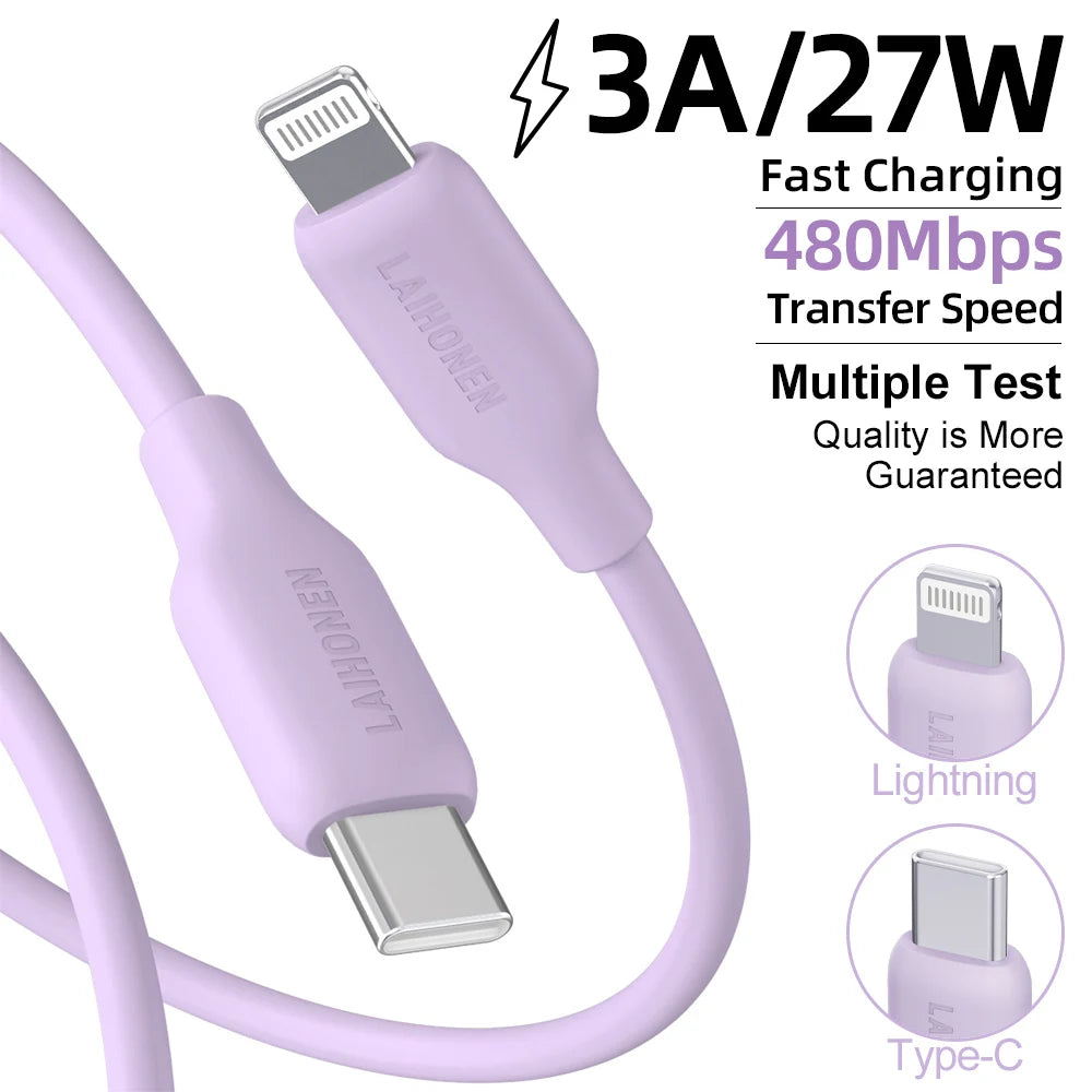 Silicone Lightning Fast Charge Cable
