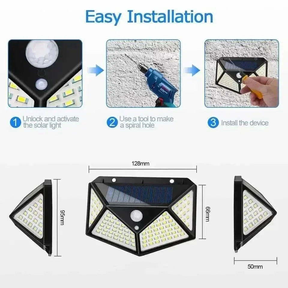 Waterproof Solar Security Light with PIR Motion Detection