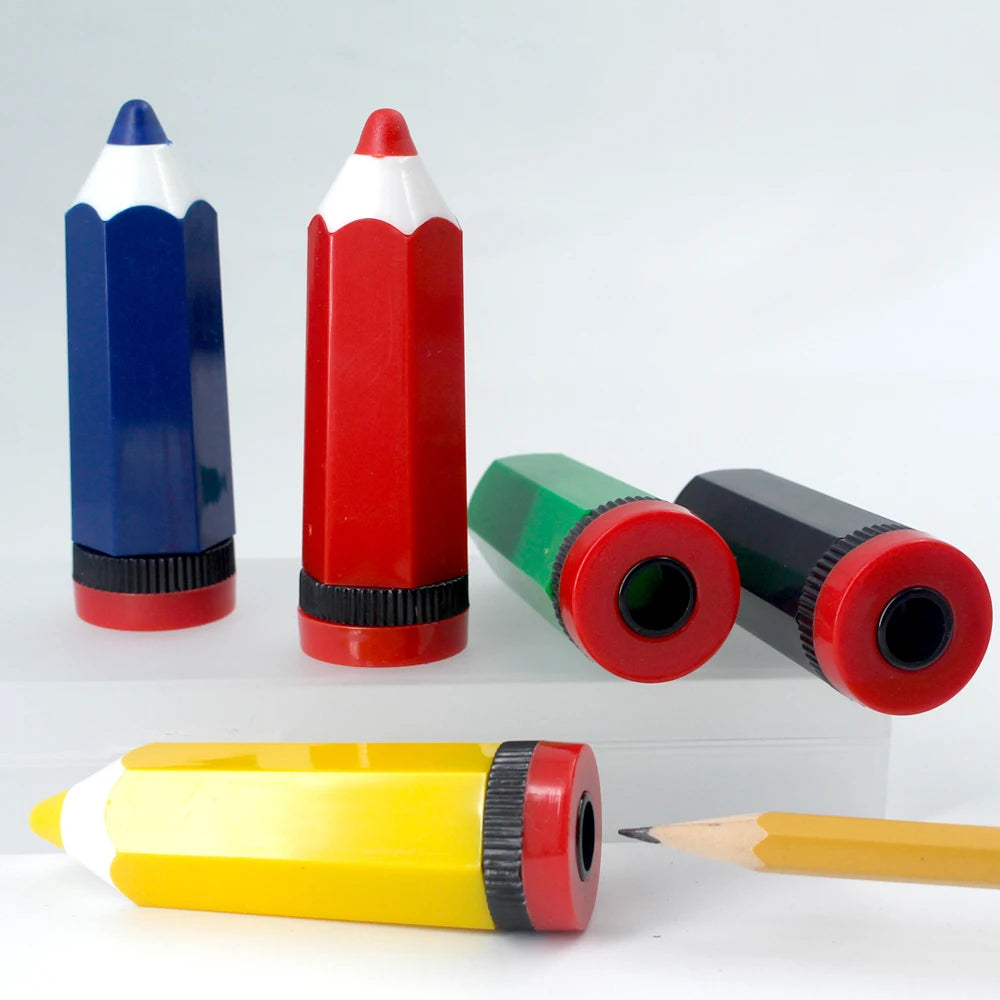 Pencil Sharpener Creative Cartoon Pencil-Shaped Single-Hole Color Sharpener Office School Supply Artistic Stationery
