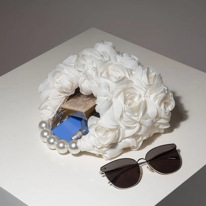 Floral Pearl Evening Party Handbag