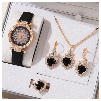 Crystal Bling Watch & Jewelry Gift Set for Women
