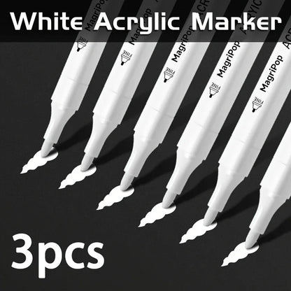 White Acrylic Paint Marker Pen Set