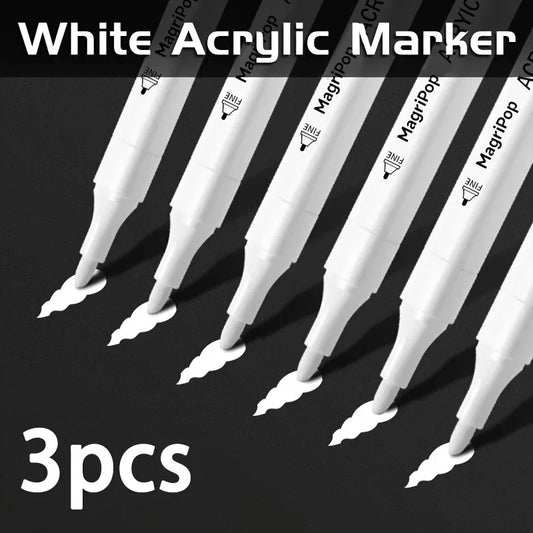 White Acrylic Paint Marker Pen Set