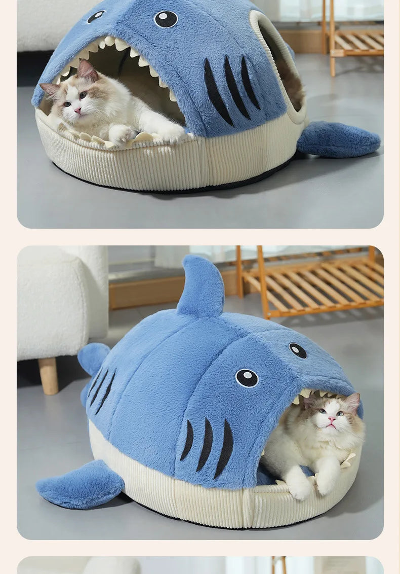 Shark Pet Cave Bed
