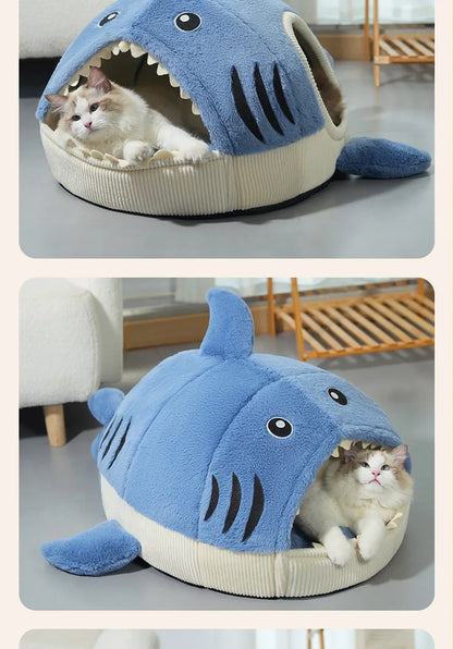 Shark Pet Cave Bed